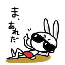 Rabbit pretending to being nasty, Part 3 sticker #15123108