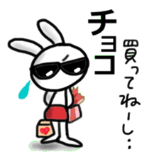 Rabbit pretending to being nasty, Part 3 sticker #15123116