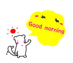 animal large character English sticker #15123468