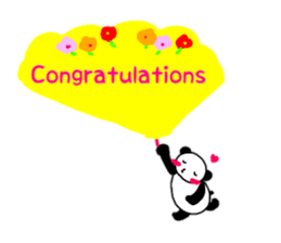 animal large character English sticker #15123470