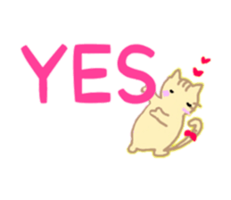 animal large character English sticker #15123471