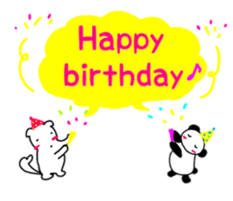 animal large character English sticker #15123472