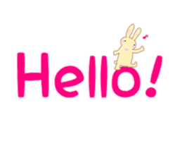 animal large character English sticker #15123479