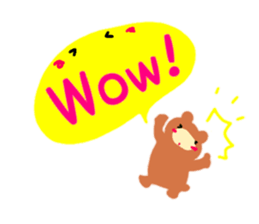 animal large character English sticker #15123480