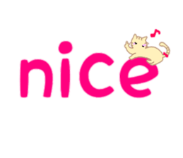 animal large character English sticker #15123484