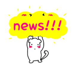 animal large character English sticker #15123487