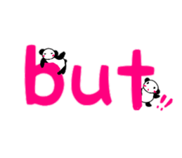 animal large character English sticker #15123489