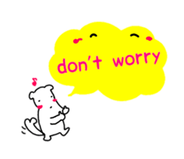 animal large character English sticker #15123493