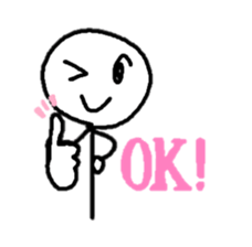 simple and cute stick figure sticker sticker #15129896