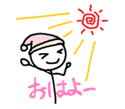 simple and cute stick figure sticker sticker #15129899