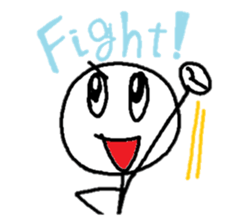 simple and cute stick figure sticker sticker #15129907