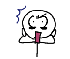 simple and cute stick figure sticker sticker #15129914