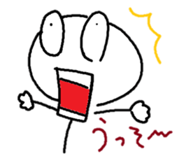 simple and cute stick figure sticker sticker #15129915