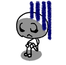 simple and cute stick figure sticker sticker #15129916