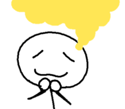 simple and cute stick figure sticker sticker #15129924