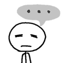 simple and cute stick figure sticker sticker #15129926