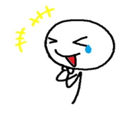 simple and cute stick figure sticker sticker #15129929