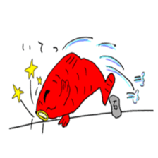 carp's okkoi and pleasant friends sticker #15130414