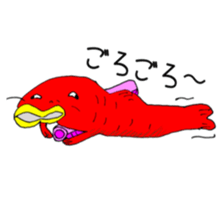 carp's okkoi and pleasant friends sticker #15130425