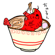 carp's okkoi and pleasant friends sticker #15130430