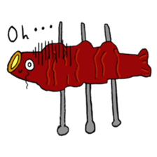 carp's okkoi and pleasant friends sticker #15130436