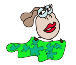 Fluffy-white Sheep Going to The Sea sticker #15130759