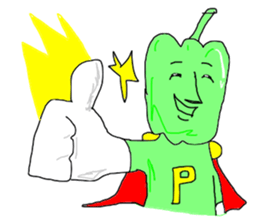 Super Green pepper man sticker #15132056