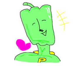 Super Green pepper man sticker #15132063