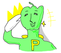 Super Green pepper man sticker #15132067