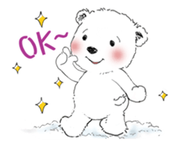 Polar bear and penguin-animated 4 sticker #15134758