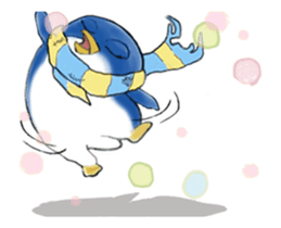 Polar bear and penguin-animated 4 sticker #15134765