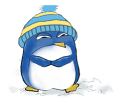 Polar bear and penguin-animated 4 sticker #15134772