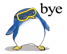 Polar bear and penguin-animated 4 sticker #15134779