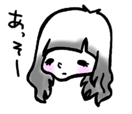 SHIROMECHAN Black-haired girl sticker #15135213