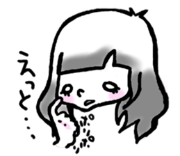 SHIROMECHAN Black-haired girl sticker #15135225