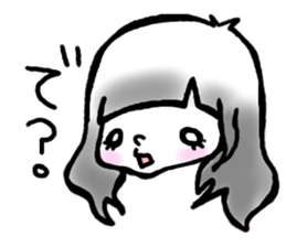 SHIROMECHAN Black-haired girl sticker #15135235