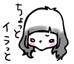 SHIROMECHAN Black-haired girl sticker #15135237