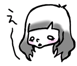 SHIROMECHAN Black-haired girl sticker #15135241