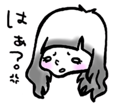 SHIROMECHAN Black-haired girl sticker #15135248