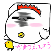 Surreal chicken senior sticker #15135632