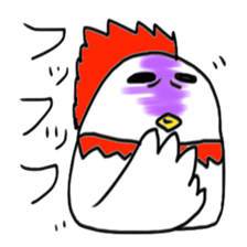 Surreal chicken senior sticker #15135642