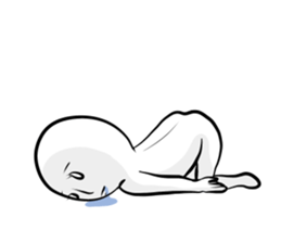 Silence with a straight face sticker #15135949