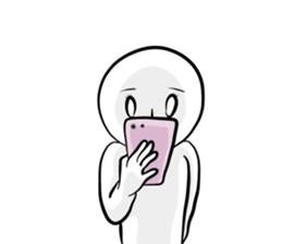 Silence with a straight face sticker #15135954