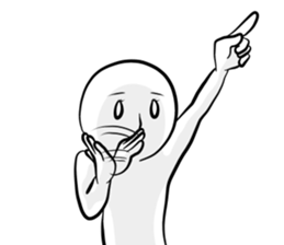 Silence with a straight face sticker #15135959