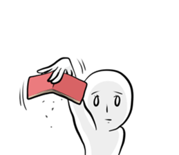 Silence with a straight face sticker #15135983