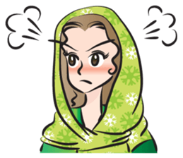 green scarf beauty sticker #15136143