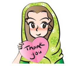 green scarf beauty sticker #15136150