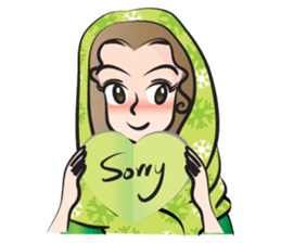 green scarf beauty sticker #15136151
