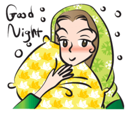 green scarf beauty sticker #15136155