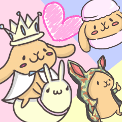 rabbit cute sticker kanarico2